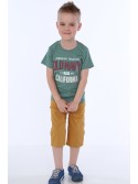 Jungen-T-Shirt mit Aufschrift, grün NDZ4481 – Online-Shop – Boutique